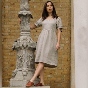 NWT Pyne & Smith No. 33 Dress in Fog Grey Medium